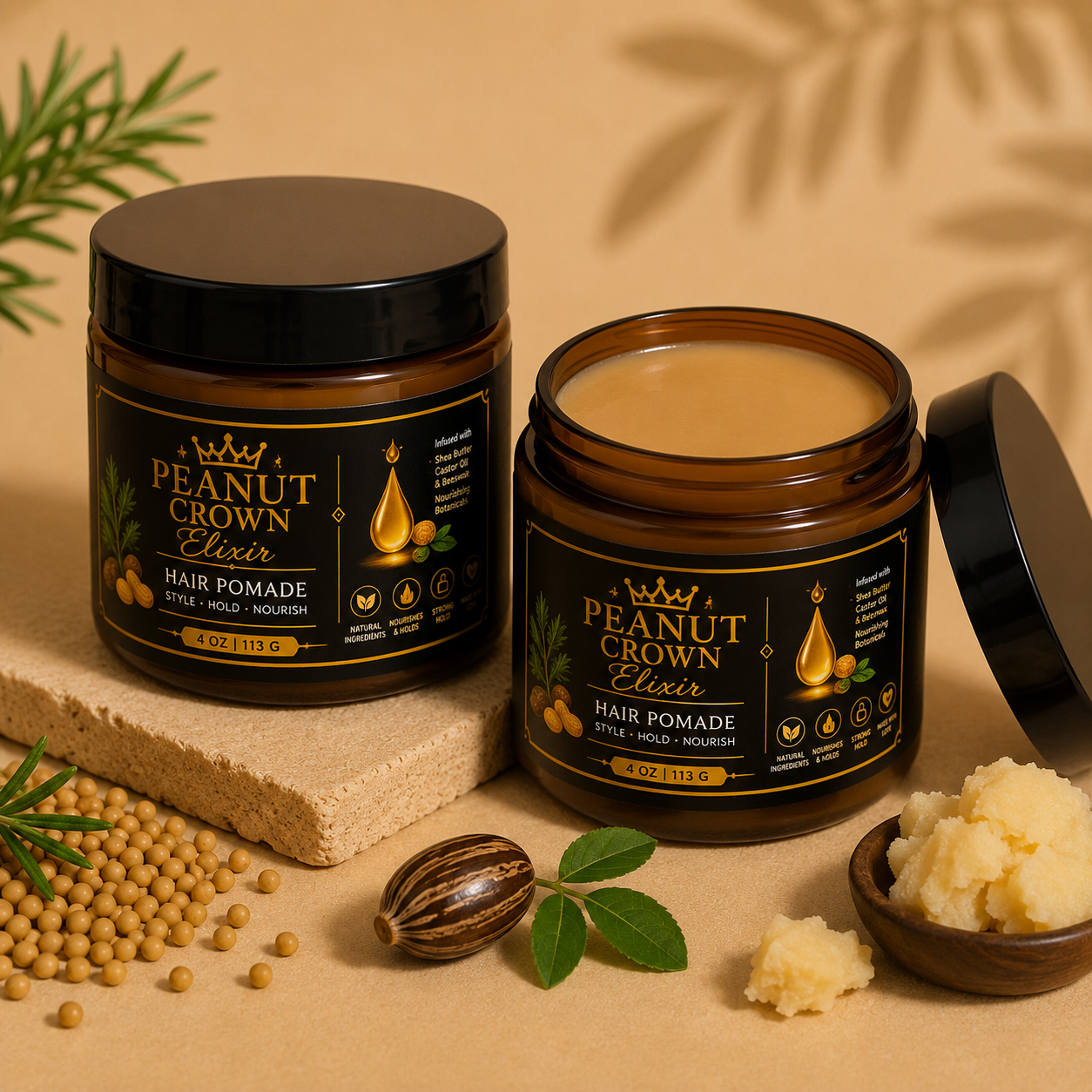 Peanut Crown Elixir Hair Pomade