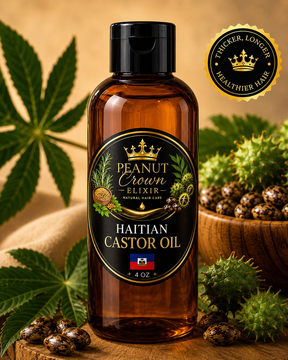 Peanut Crown Elixir Haitian🇭🇹Castor Oil