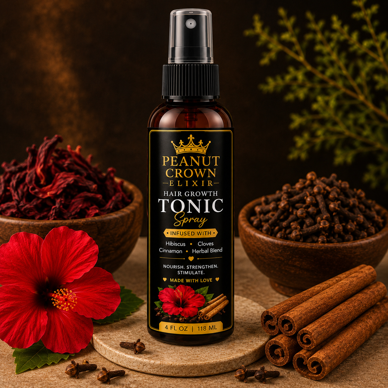 Peanut Crown Elixir Hair Growth Tonic Spray